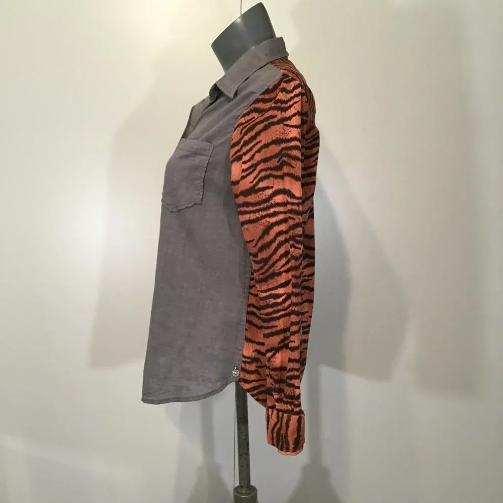Maison Scotch La Femme Selon Marie Button Down Shirt Size 1 - Picture 6 of 13